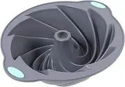 MAGICLULU 1Pc Light Grey Silicone DIY Cake Mold Non Stick Spiral Chiffon Cake Baking Tool for Home Use High Temperature Resistant Easy to Clean Present for Baking Enthusiasts