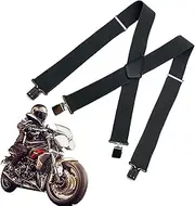 [Generic] Suspenders for Men - X Shape Heavy Duty Suspenders - Elastic Straps with Strong Clips, Mens Suspenders Adjustable for Cycling