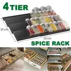 4-Tier 2PCS Seasoning Spice Rack Drawer Expandable Storage Organiser for Kitchen