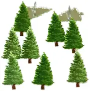 Eyelet Outlet Shape Brads 12/Pkg Pine Tree