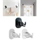 Curtain Rod Hooks Curtain Rod Brackets for Wall No Drill PP Waterproof Curtain