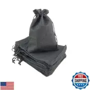 Palmhomee Pack of 25 Burlap Gift Bags with Drawstring Linen Jewelry Pouches W