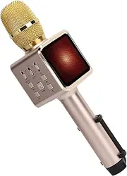 XUMIUZIY Wireless Karaoke Microphone, Handheld 3D Surround Sound Microphone with LED Light Noise Reduction with Great Battery Life for Phone Listen to Song