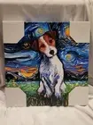 Van Gogh Starry Night Jack Russell Canvas Print 14x14 Aja Trier