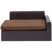Leather Pet Sofa Couch with Storage, 75 lbs Capacity, Easy Assembly, Black