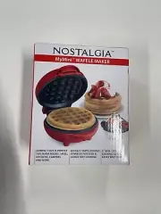 Nostalgia My Mini Waffle Maker 5" Cooking Surface, Brand New