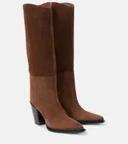 [Jimmy Choo] Jimmy Choo Cece 80 suede knee-high boots AU 7 beige