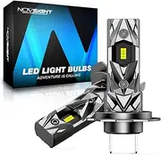 NOVSIGHT H7 Headlight Bulbs - 1:1 Size 20000LM 6500K Cool White Light, Plug and Play H7 LED Bulb, IP68 Waterproof, Pack of 2