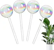 Plant Watering Globes, Rainbow Gradient Flower Irrigation Pot Device Ball, Automatic Watering Plant Stakes Spikes, Self-Watering Plant Imitation Glass Bulbs for Indoor Outdoor Plants