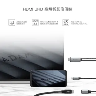亞果元素 CASA H180 USB-C to HDMI 4K 60Hz 轉接線含PD 100W 現貨 廠商直送