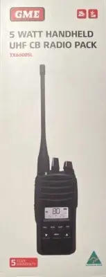 GME TX6600SL 5W UHF CB Handheld Radio HEAVY DUTY MADE IN AUSTRALIA
