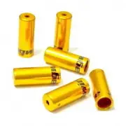 gobike88 Jagwire Ferrule Open End Caps, 4mm, 6 pieces, Gold, A37