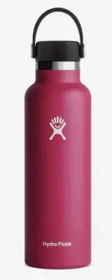 Hydro Flask - 21 oz Standard Mouth Stainless Steel Water Bottle Snapper Pink NEW