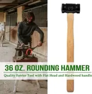 36OZ Rounding Hammer Blacksmith Engineer Drilling Handmade Knife Making Forge