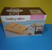 Babycakes Pie Pop Maker Non Stick w/ Accessories NEW in Box Yellow in Color