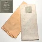 New SET OF 2 FRINGE Kitchen Towel Set 100% Cotton Funny Cat Coral Pink 17" x 28"