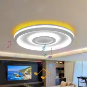 [EU Direct] Elfeland LED Smart Music Ceiling Light with RGB Ambient Backlight Built-in Bluetooth Speaker APP & Remote Co