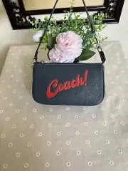 Coach Nolita 19 With Coach Graphic denim Color