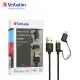 【Verbatim 威寶】microUSB+Lightning Cabe 2合1傳輸線 120cm(65362)