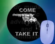 COME TAKE IT 2nd amendment Round Mouse pad