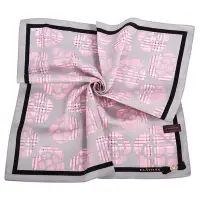 在飛比找Yahoo奇摩購物中心優惠-CLATHAS 滿版格紋山茶花純綿帕領巾(灰色)