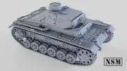 NSM Panzer IIIF, 1/56th Scale. 28mm For Bolt Action.