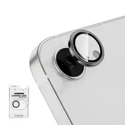 ZUSLAB for Apple iPhone 16e Camera Lens Protector, 9H Tempered Glass Camera Cover Screen Protector Metal Individual Ring (2025) - Sparkling Black