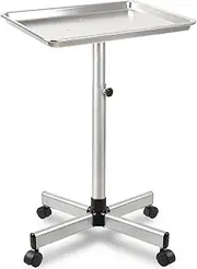 Salon Tray Cart,Aluminum Instrument Salon Tray on Wheels,Height Adjustble Storage Utility Cart,Hair Salon Tray,Tattoo Tray on Wheels