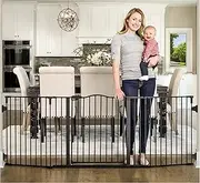 Regalo Home Accents WIDESPAN Safety Gate, Black, 14 pounds