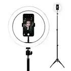 Studio Large Selfie Ring 26cm Light w/ Tripod/Mobile Phone Holder/Stand Black