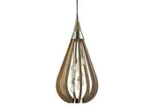 BONITO Pendant Lamp Light Interior x 6 Taupe Wood Large Tear Drop OD492mm