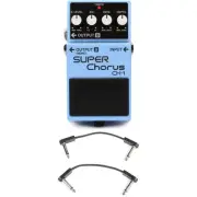 Boss CH-1 Stereo Super Chorus Pedal with EBS Patch Cables