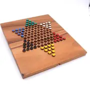 Chinese Checkers - wooden board game, strategy game, game for adults, game for kids, Large folding