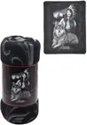 DGA Day of the Dead Native Princess Harmony and Wolf Plush Fleece Throw Blanket