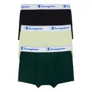 Champion Men's Athletic Cotton Trunk 3 Pack - Soft Focus/Mid Field/ Black