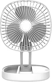 Office Fan - Quiet Air Circulator Fan | USB Rechargeable Multifunctional Foldable Cooling Device for Bedroom Table Room Travel Bedside Use