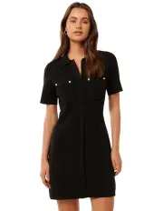 [Forever New] Lucy Crepe Mini Dress in Black