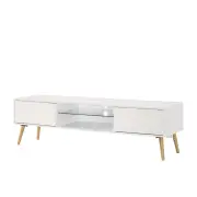 Design Square Avent TV Stand Entertainment Unit W/ 2-Drawers 160cm - White/Oak
