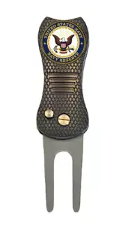 US Navy Reserve Golf Ball Marker + Premium Switchblade Divot Tool