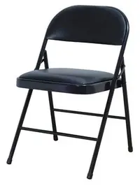 在飛比找Yahoo!奇摩拍賣優惠-(MCF傢俱工廠)(含稅價)(台灣製)H型橋牌椅/黑皮折合椅