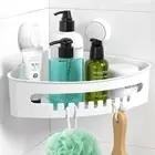 Corner Shower Caddy, Vacuum Suction Cup Shower Organizer No-Drilling Removable S