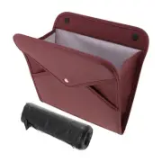 Car Trash Can Trash Bag Durable Front Seat Back Row Trash Bin Wine Red 1 Set