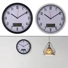 LCD Wall Clock with Multifunction Display for Indoor Temperature and Humidity
