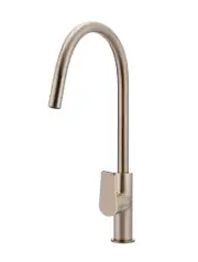 Meir Round Paddle Piccola Pull Out Kitchen Mixer Tap - Champagne