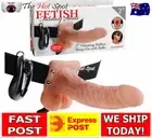 Fetish Fantasy Series 7'' Hollow Vibrating Strap On With Balls Lesbian Sex Toy