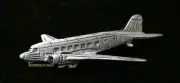 DOUGLAS DC-3 AUTHENTIC PEWTER HAT LAPEL PIN LONG BEACH CA MADE IN US PILOT CREW