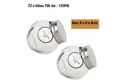 150ML Glass Tilt Jar Spice Herb Jar Kitchen Storge Cookie Condiment Container