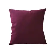 Cotton Canvas Cushion Cover Pillow Case - Burgundy