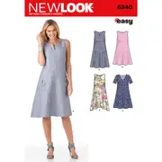 New Look Sewing Pattern 6340 N6340 Misses' Easy Dresses