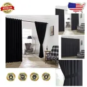 Extra Large Blackout Curtains 108" x 132" with Matching Tie-Backs - 2-Pack